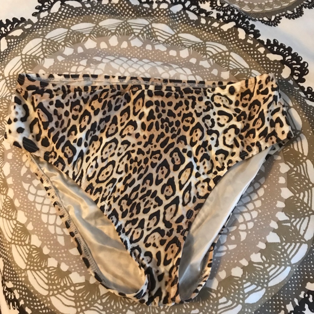 VS High Waist Cheetah Print swim bottom